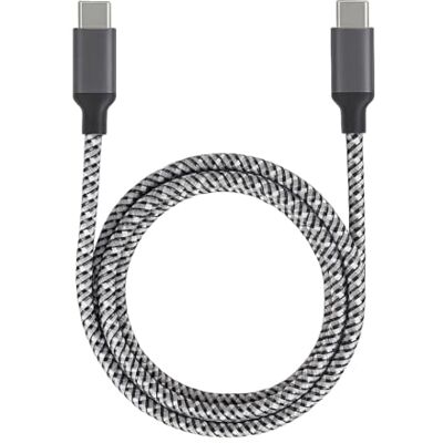 Ewent USB-4 Gen3 Type-C naar Type-C Kabel 2m Gevlochten Bicolor Wit/Zwart, Gegevensoverdracht 40 Gbps, Video tot 8K 120 Hz, Power Delivery Opladen 240W Ewent USB-4 Gen3 Type-C naar Type-C Kabel 2m Gevlochten Bicolor Wit/Zwart, Gegevensoverdracht 40 Gbps, Video tot 8K 120 Hz, Power Delivery Opladen 240W