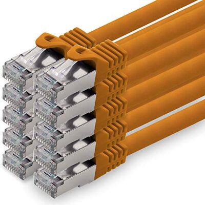 1aTTack.de 0,5 m oranje 10 stuks CAT.7 netwerkkabel patchkabel SFTP PIMF LSZH Gigabit LAN-kabel 10 Gb/s cat7 onbewerkte kabel met RJ45-connector Cat6a compatibel met CAT5 CAT6 cat7 cat8 1aTTack.de 0,5 m oranje 10 stuks CAT.7 netwerkkabel patchkabel SFTP PIMF LSZH Gigabit LAN-kabel 10 Gb/s cat7 onbewerkte kabel met RJ45-connector Cat6a compatibel met CAT5 CAT6 cat7 cat8