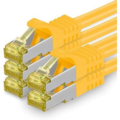 1aTTack.de CAT 7 LAN-kabel 1m 10Gbps Netwerkkabel S/FTP (5 stuks Geel) 1m 2m 3m 5m 7,5m 10m 15m 20m 25m 30m, RJ45 hoge snelheid, afgeschermde Ethernetkabel voor gaming, modem, router, pc 1aTTack.de CAT 7 LAN-kabel 1m 10Gbps Netwerkkabel S/FTP (5 stuks Geel) 1m 2m 3m 5m 7,5m 10m 15m 20m 25m 30m, RJ45 hoge snelheid, afgeschermde Ethernetkabel voor gaming, modem, router, pc