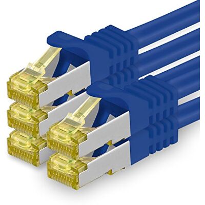 1aTTack.de CAT 7 LAN-kabel 10m 10Gbps Netwerkkabel S/FTP (5 stuks Blauw) 1m 2m 3m 5m 7,5m 10m 15m 20m 25m 30m, RJ45 hoge snelheid, afgeschermde Ethernetkabel voor gaming, modem, router, pc 1aTTack.de CAT 7 LAN-kabel 10m 10Gbps Netwerkkabel S/FTP (5 stuks Blauw) 1m 2m 3m 5m 7,5m 10m 15m 20m 25m 30m, RJ45 hoge snelheid, afgeschermde Ethernetkabel voor gaming, modem, router, pc