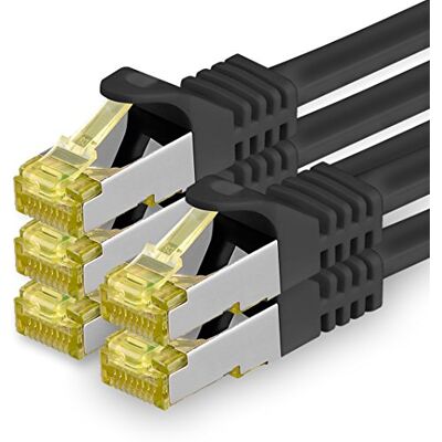 1aTTack.de CAT 7 LAN-kabel 3.0m 10Gbps Netwerkkabel S/FTP (5 stuks Zwart) 1m 2m 3m 5m 7,5m 10m 15m 20m 25m 30m, RJ45 hoge snelheid, afgeschermde Ethernetkabel voor gaming, modem, router, pc 1aTTack.de CAT 7 LAN-kabel 3.0m 10Gbps Netwerkkabel S/FTP (5 stuks Zwart) 1m 2m 3m 5m 7,5m 10m 15m 20m 25m 30m, RJ45 hoge snelheid, afgeschermde Ethernetkabel voor gaming, modem, router, pc
