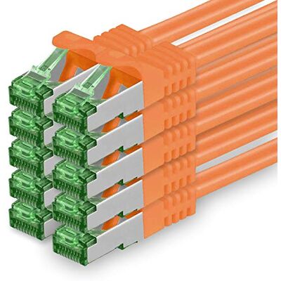 1aTTack.de 3M Cat.7 netwerkkabel, 10-pack, Cat7 patchkabel, LAN-kabel, Ethernet RJ45, 10 Gbit/s (alle internetsnelheden), oranje, 3 meter 1aTTack.de 3M Cat.7 netwerkkabel, 10-pack, Cat7 patchkabel, LAN-kabel, Ethernet RJ45, 10 Gbit/s (alle internetsnelheden), oranje, 3 meter
