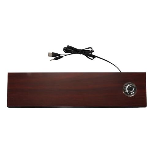 ASHATA USB aangedreven Desktopluidsprekers, Computerluidsprekers voor Pc of Laptop, BT Computer Soundbar Stijlvolle Vintage HiFi stereoluidsprekers met 3,5 Mm Aux, Volumeknop