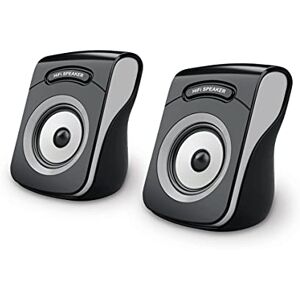 APM Luidsprekers, bekabeld, USB 2.0, duo, pc-luidspreker, helder en hoogwaardig geluid, zelfvoorzienend via USB-kabel, instelbaar volume, 6 W RMS-uitgang, compact formaat, grijs, 571073 APM Luidsprekers, bekabeld, USB 2.0, duo, pc-luidspreker, helder en hoogwaardig geluid, zelfvoorzienend via USB-kabel, instelbaar volume, 6 W RMS-uitgang, compact formaat, grijs, 571073