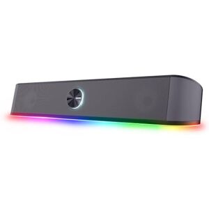 Trust GXT 1619 Rhox Soundbar met RGB Verlichting 12W (6W RMS), PC Luidsprekers 2.0, USB-voeding, 3,5 mm Audioaansluiting, Compacte Stereo Speakers voor Desktop, Laptop, Computer, TV Grijs Trust GXT 1619 Rhox Soundbar met RGB Verlichting 12W (6W RMS), PC Luidsprekers 2.0, USB-voeding, 3,5 mm Audioaansluiting, Compacte Stereo Speakers voor Desktop, Laptop, Computer, TV Grijs