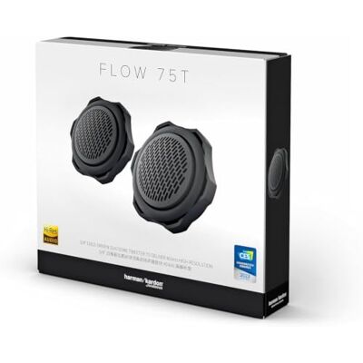 Harman/Kardon Flow 75T autotweeters 3/4 inch (19 mm) zijden Hi-Res 120 W RMS, max. 360 W, 4 ohm, tot 40 kHz – edge-driven ontwerp voor heldere hoge tonen – set van 2 stuks Harman/Kardon Flow 75T autotweeters 3/4 inch (19 mm) zijden Hi-Res 120 W RMS, max. 360 W, 4 ohm, tot 40 kHz – edge-driven ontwerp voor heldere hoge tonen – set van 2 stuks