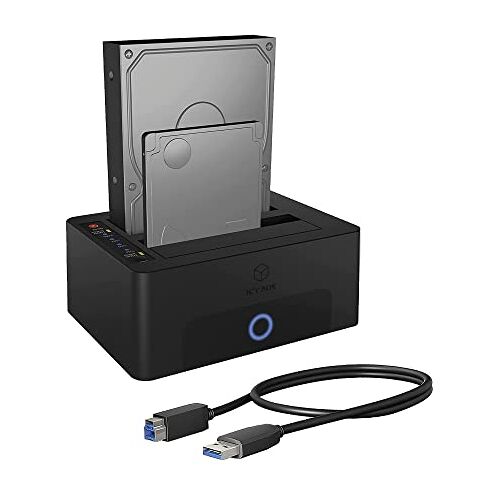 ICY BOX Dual SSD en harde schijf docking station USB 3.0, SATA Clone Station, zwart