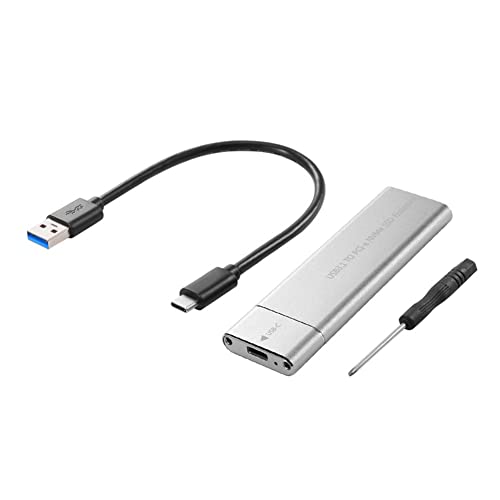 Ruelen M.2 NVMe SSD Behuizing Adapter 10Gbps USB C 3.1 Gen2 NVMe Behuizing Externe Behuizing NVMe Reader NVMe Behuizing Zilver