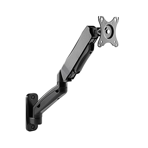 dxzsf Monitor arm/stand Wandmontage Monitor Stand Arm Gas Spring Lange Arm Monitor Stand Mount Verstelbare Monitor Air Fits 17"-27" Monitoren 4.4-19.8 lbs, mat zwart Schermmonitor Mount