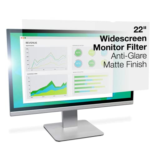 3M Anti-verblindingsfilter AG220W1B Widescreen Monitor 22" (16:9), niet-verblindend, 22" Widescreen Monitor (16:10 Aspect Ratio)