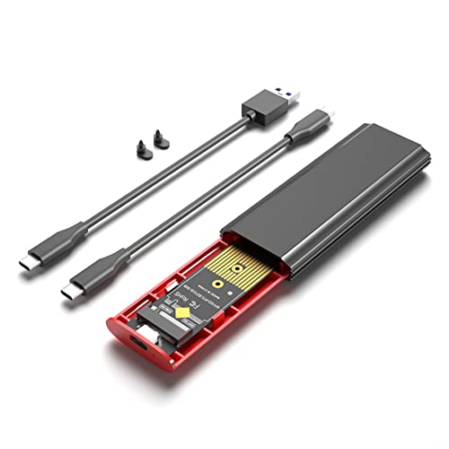 VENYAA M2 SSD NVME behuizing M.2 naar USB 3.1 SSD Box Case voor M.2 PCIe NVMe M Key 2230/2242/2260/2280 gereedschapsloze adapter, zwart