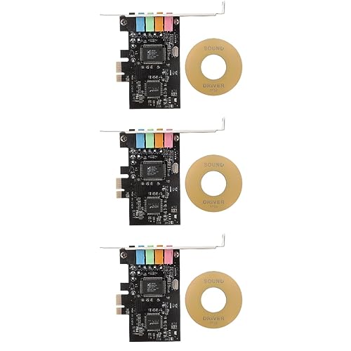 Homoyoyo 3Pcs Pcie Naar 51 Interne Geluidskaart Digitale Geluid Geluidskaart Computer Interne Geluidskaarten Pcie Geluidskaart Pcie Naar 51 Geluidskaart Surround Chip