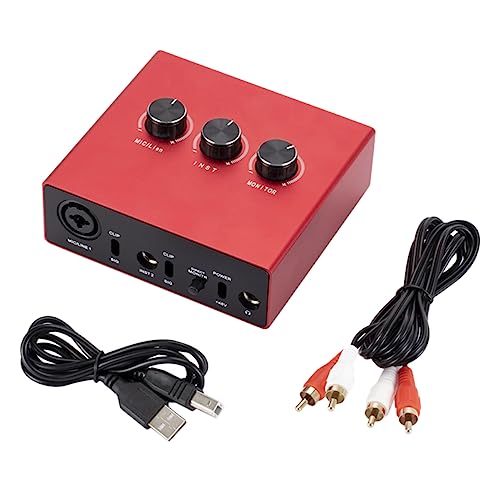 Hemobllo Externe Geluidskaart Opname Apparatuur Geluidskaart Mobiele Telefoon Opname Accessoire Live Geluidskaart Audio Interface Telefoon Geluidskaart Karaoke-artefact Usb Buikspieren