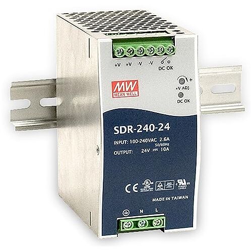 MEAN WELL sdr-240-24 spanningstransformator (63 x 125,2 x 113,5 mm)