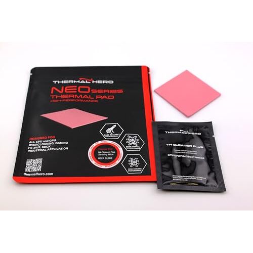 Thermal Hero NEO Serie warmtegeleidingspads, hoge warmtegeleiding, voor alle CPU, GPU en IC-koeling, Xbox, PS3/4/5 (50 x 50 x 2,0 mm)