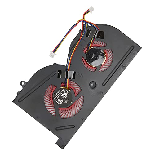 Topiky CPU GPU Koelventilator, Aluminium 4 Pin Warmteafvoer Laptop Koelventilator, voor MSI GS63VR voor GS63 voor GS73 voor GS73VR voor MS 17B1 (GPU-koelventilator)