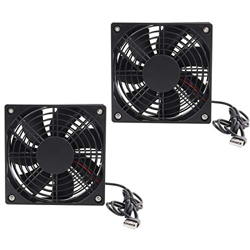 Akozon 2 Stks Computer Case Fan Ultra Stille Stille Koelventilator 5 V USB PC Cooler Fan Case Fans