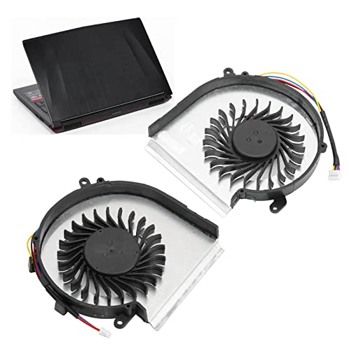 Zunate CPU GPU-Koelventilator voor MSI GE62VR GL62M GP62MVR GL62VR MS 16JB MS 16J9, Aluminiumlegering ABS 4-pins Vervangende Koelventilator CPU-koelventilator (CPU- en GPU-koelventilator)