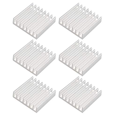 Futheda 6PCS Heatsink Aluminium Koeling Kit Aluminium Koeling Koeler Koeling Vin voor WiFi Routers zonder Thermische Tape 22 x 22 x 6mm