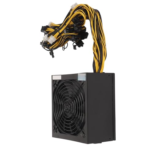 Haofy Mijnbouwvoeding 2000 W PC Mijnbouwvermogen 12 V met Stille Ventilator voor Computer