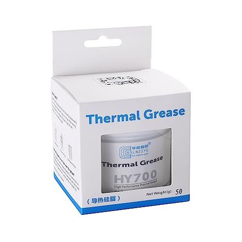 MoneyQiu HY700-50g Thermische Heatsink Pasta Thermische geleidbaarheid: > 3.14W/m-k Koolstof Gebaseerde Hoge Prestaties, Thermische Samenstelling CPU voor PC CPU GPU PS4 PS5 LED 50 Gram