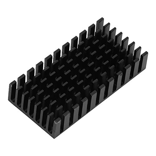 Jectse Heatsink Koellichaam van aluminium, geschikt voor PCB, router, CPU, IC-radiator, versterkerplaat, vermogensversterker, 50 x 25 x 10 mm, 5 stuks