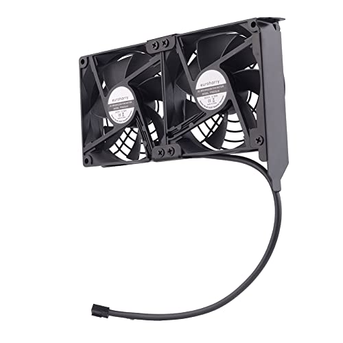 sienoc euroharry Grafische kaart ventilator 2 x 92 mm -Hoge luchtstroom ventilator, PCI beugel koeler GPU ventilator, ondersteunt 5V, 7V, 12V, ondersteunt ondersteuning moederbord