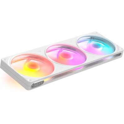 NZXT F360 RGB 360mm Enkelram PWM RGB-fan Wit 360mm enkelram-unit met drie 120mm PWM RGB-ventilatoren. Levendige RGB en vloeistofdynamische lagers voor stille koeling. NZXT F360 RGB 360mm Enkelram PWM RGB-fan Wit 360mm enkelram-unit met drie 120mm PWM RGB-ventilatoren. Levendige RGB en vloeistofdynamische lagers voor stille koeling.