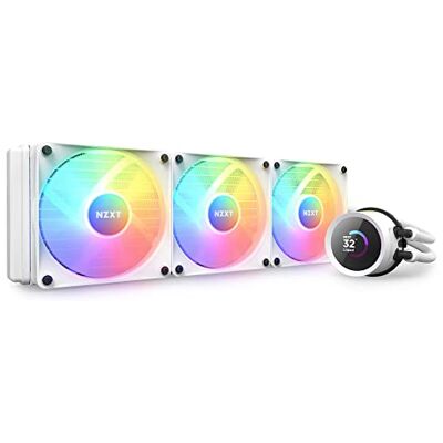 NZXT Kraken 360 RGB RL-KR360-W1-360 mm AIO CPU Waterkoeling -1,54 Inch LCD Display 240 x 240-3 x 120 mm Core Fans Een Breakout kabel voor eenvoudige installatie Verstelbaar door Cam Wit NZXT Kraken 360 RGB RL-KR360-W1-360 mm AIO CPU Waterkoeling -1,54 Inch LCD Display 240 x 240-3 x 120 mm Core Fans Een Breakout kabel voor eenvoudige installatie Verstelbaar door Cam Wit