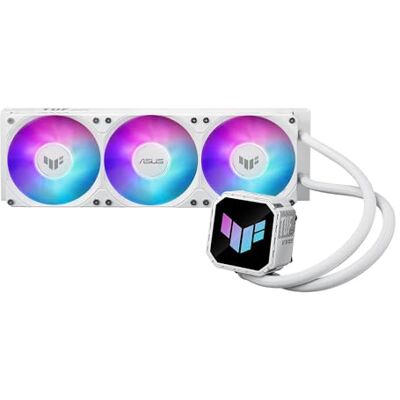 Asus TUF Gaming LC III 360 ARGB LCD White Edition AiO CPU-koelsysteem met pomp, MF-12 ventilator, 2,8 inch lcd-display, InfoHub en versterkte buizen, 400 mm Asus TUF Gaming LC III 360 ARGB LCD White Edition AiO CPU-koelsysteem met pomp, MF-12 ventilator, 2,8 inch lcd-display, InfoHub en versterkte buizen, 400 mm