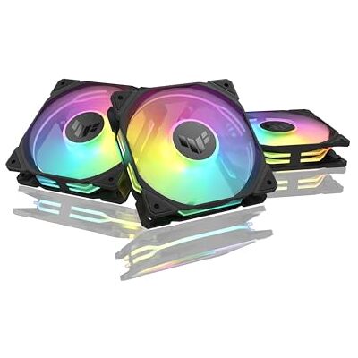 Asus TUF Gaming TR120 ARGB Reverse Blade Black 3-in-1 behuizingsventilator, 3-pack (120 mm PWM PC ventilator, 2000 rpm, 2,75 mm H2O, 76,3 CFM luchtstroom, 16 afzonderlijk adresseerbare RGB-leds, Asus TUF Gaming TR120 ARGB Reverse Blade Black 3-in-1 behuizingsventilator, 3-pack (120 mm PWM PC ventilator, 2000 rpm, 2,75 mm H2O, 76,3 CFM luchtstroom, 16 afzonderlijk adresseerbare RGB-leds,