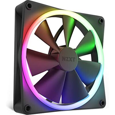NZXT F140 RGB-ventilatoren RF-R14SF-B1 Geavanceerde RGB-verlichtingsaanpassing Fluisterstille koeling Single (RGB-ventilator en controller vereist en NIET inbegrepen) 140 mm ventilator - NZXT F140 RGB-ventilatoren RF-R14SF-B1 Geavanceerde RGB-verlichtingsaanpassing Fluisterstille koeling Single (RGB-ventilator en controller vereist en NIET inbegrepen) 140 mm ventilator -