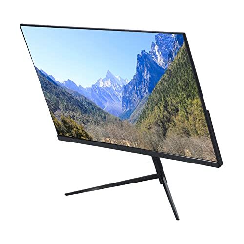 DOACT HD LCD-scherm, 24 Inch Beveiligingsmonitor 16:10 Ultradun en Ultralicht 1920x1080 HD-resolutie 100-240V voor beveiligingscamera's (EU-stekker)