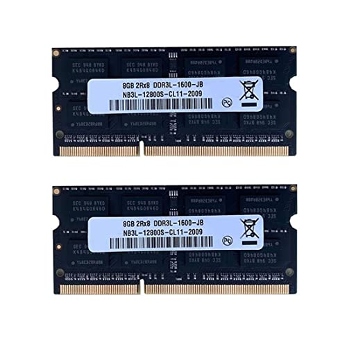 Oikabio 2 stuks DDR3L 8 GB RAM laptopgeheugen 1600 MHz RAM-geheugen voor laptop UDIMM-geheugen voor Notebook DRR3 8GB RAM Memomry