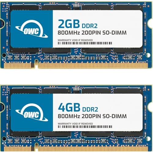 OWC 6400DDR2S6GP 6 GB 800 MHz DDR2 SO-DIMM, intern geheugen