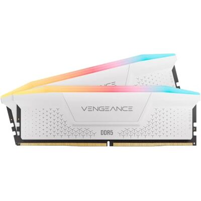 Corsair VENGEANCE RGB RS DDR5 32GB (2 x 16GB) Tot 6000MHz AMD INTEL RAM Geheugen voor Desktop-Gaming, Compatibel met AMD EXPO en Intel XMP 3.0, CL36, Wit CMG32GX5M2E6000Z36W Corsair VENGEANCE RGB RS DDR5 32GB (2 x 16GB) Tot 6000MHz AMD INTEL RAM Geheugen voor Desktop-Gaming, Compatibel met AMD EXPO en Intel XMP 3.0, CL36, Wit CMG32GX5M2E6000Z36W