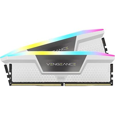Corsair VENGEANCE RGB DDR5 32GB (2 x 16GB) Tot 6000MHz INTEL RAM Geheugen voor Desktop-Gaming, Compatibel met Intel XMP 3.0, CL36, Wit CMH32GX5M2E6000C36W Corsair VENGEANCE RGB DDR5 32GB (2 x 16GB) Tot 6000MHz INTEL RAM Geheugen voor Desktop-Gaming, Compatibel met Intel XMP 3.0, CL36, Wit CMH32GX5M2E6000C36W