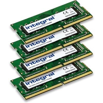 Integral 4-Pack 8GB DDR4 RAM 3200MHz SODIMM Laptop Notebook MacBook Geheugenmodule Integral 4-Pack 8GB DDR4 RAM 3200MHz SODIMM Laptop Notebook MacBook Geheugenmodule