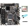 Dasertoe H55 Moederbord LGA1156 Ondersteunt I3 530 I5 760 Serie CPU DDR3 Geheugenmoederbord+I3 530 CPU+SATA-kabel+Thermisch vet