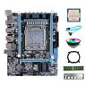 AMIUHOUN X79 Moederbord V389+E5 2603 V2 CPU+DDR3 RECC 4 GB RAM+RGB Fan+SATA Kabel+Baffle+Beugel NVME LGA2011 voor PUBG