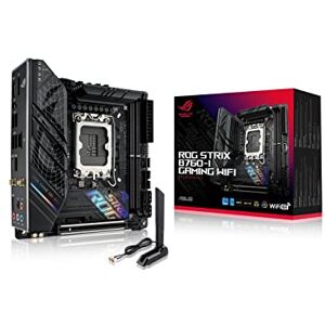 Asus ROG STRIX B760-I GAMING WIFI Moederbord Socket Intel LGA 1700 (Intel B760, Mini ITX, DDR5-geheugen, WiFi 6E, PCIe 5.0, 2x PCIe 4.0 M.2, Aura Sync) Asus ROG STRIX B760-I GAMING WIFI Moederbord Socket Intel LGA 1700 (Intel B760, Mini ITX, DDR5-geheugen, WiFi 6E, PCIe 5.0, 2x PCIe 4.0 M.2, Aura Sync)