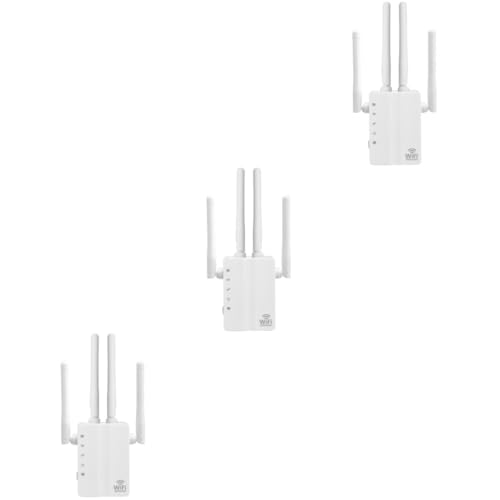 OSALADI 3 Stks 1200 Draadloze Routers Draadloze Router Dual Band Router Booster Draadloos Bereik Lange Afstand Wifi Router Signaal Repeater Wit High Power