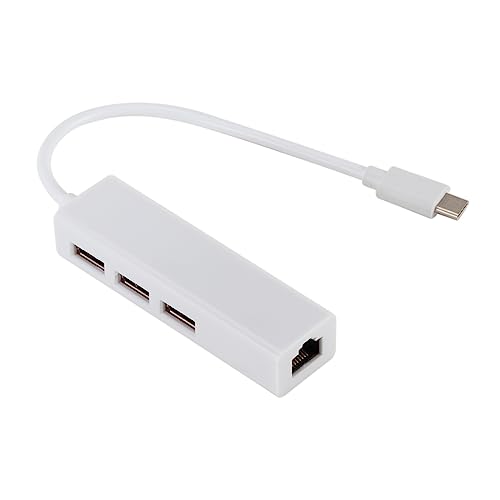 UKCOCO netwerkadapter voor notebook 3 usb-poort netwerkadapter ethernet lan-adapter netwerkadapter voor laptop wit