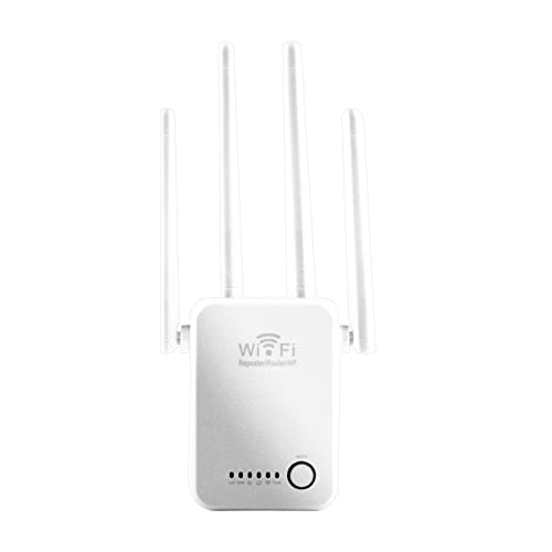 Durratou Wifi-repeater 300 m 2,4 g wifi-router zonder signaalversterker signaalversterker 4 antennes voor (EU-stekker)