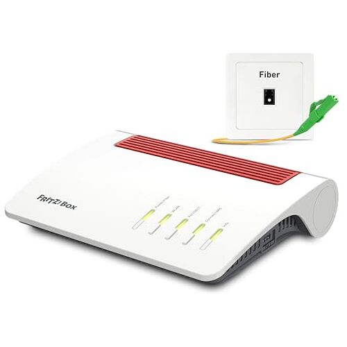 AVM FRITZ!Box 5590 Fiber Edition AON glasvezel modemrouter en MESH Master met Wi-Fi 6 tot 2400 Mbit/s (5 GHz) + 600 Mbit/s (2,4 GHz), 2,5 Gigabit LAN, 4x gigabit-LAN, 2x USB 3.0