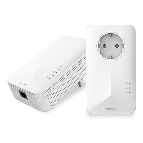 Strong Powerline WiFi 1000 Duo, 100 Mbit/s, high-speed wifi-adapter, tot 300 m bereik, PowerLAN-set, internet via stopcontact, wifi-hotspotset, ethernet-aansluiting