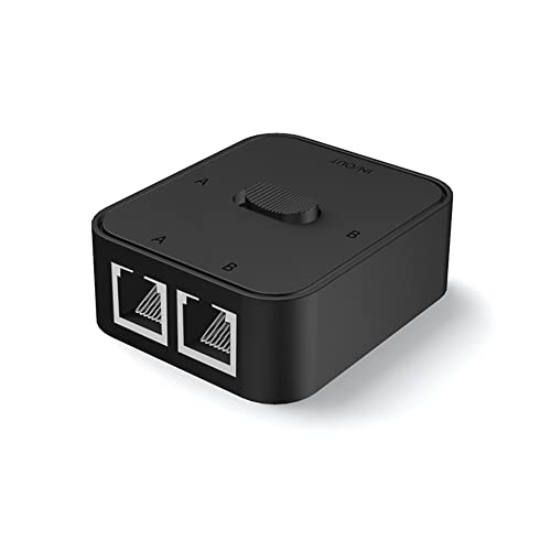 REHOC 2 Poort Gigabit Netwerk Schakelaar RJ45 Schakelaar Netwerk Splitter Kabel Extender Selector Power Gratis 2 Manier Adapter Connector