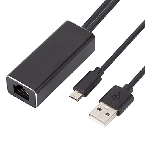 NCONCO Ethernet-adapter voor Chromecast en tv-stick, 10/100 Mbps, USB naar RJ45 LAN, netwerkadapter voor Fire TV Stick Chromecast Google Home Mini en meer