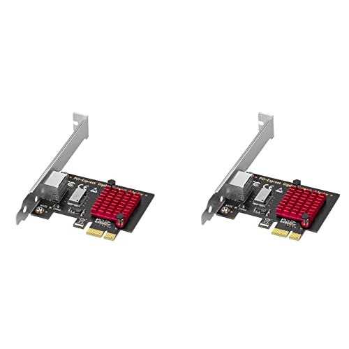 KVSERT 2 x PCIE-netwerkkaart, Gigabit netwerkkaart, bekabeld, RJ45, 10/100/1000 Mbps, netwerkkaart, PCI-E, netwerkadapter, LAN-kaart