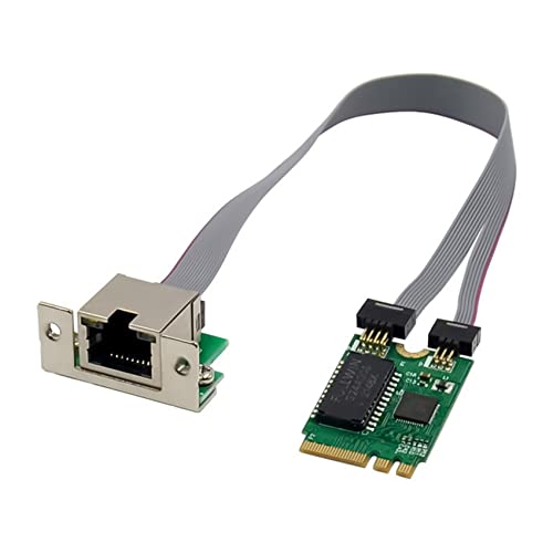 Zunedhys Mini PCIE Netwerkkaart M.2 A+E naar 8F Gigabit Ethernet Card Single Port RJ45 Ethernet Netwerkkaart